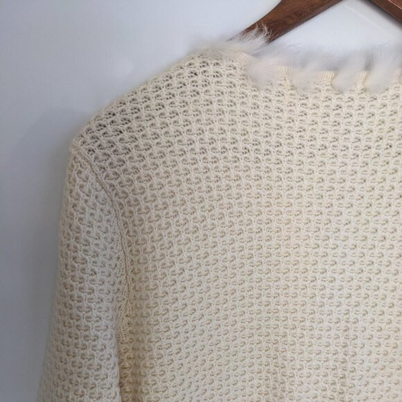 Jones New York Signature Cream Cardigan Sweater One Button Size Petite M Medium - Picture 6 of 11